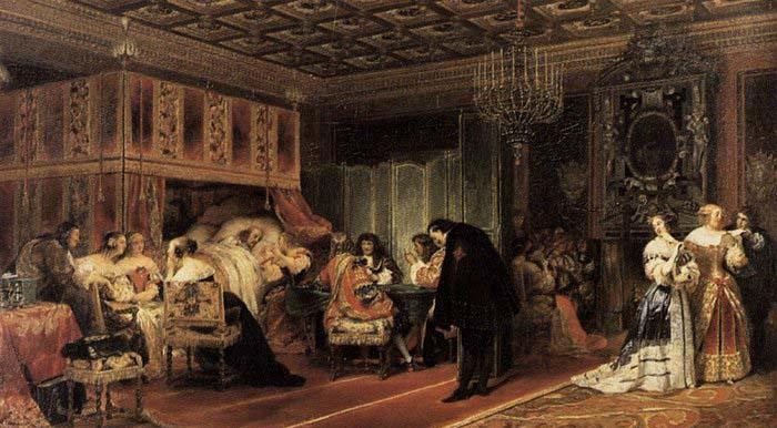 Paul Delaroche Cardinal Mazarin-s Last Sickness Sweden oil painting art